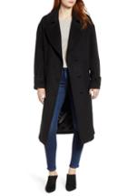Women's Halogen Drop Shoulder Wool Blend Coat - Black