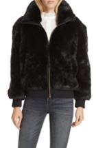 Women's Apiece Apart Faux Fur Bomber Jacket - Black