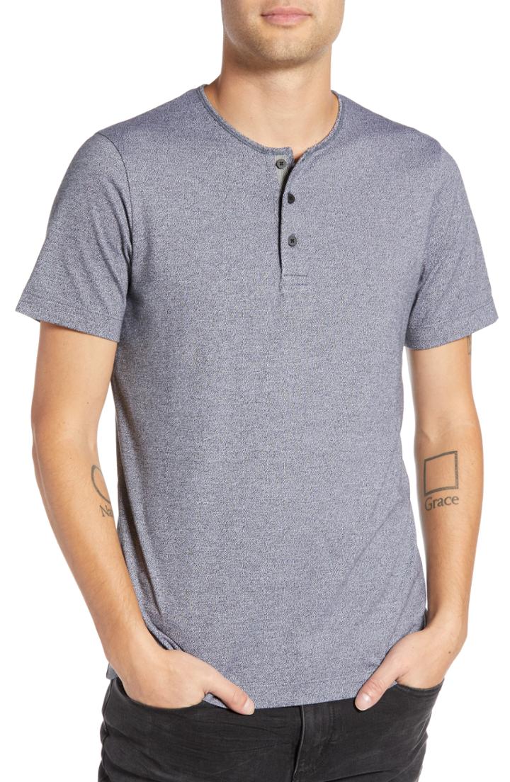 Men's Wings + Horns Marled Henley T-shirt