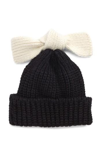 Women's Helene Berman Bow Tie Beanie - Black