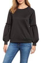 Women's Halogen Blouson Sleeve Sweatshirt - Black
