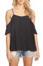 Women's 1.state Pleated Off The Shoulder Top, Size - Black