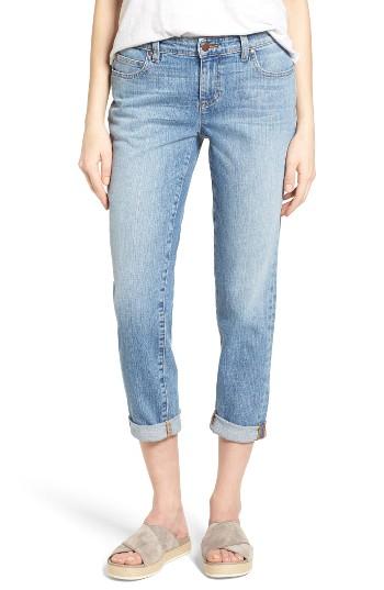 Women's Eileen Fisher Organic Cotton Boyfriend Jeans, Size 8 - Blue (online Only) (regular & )