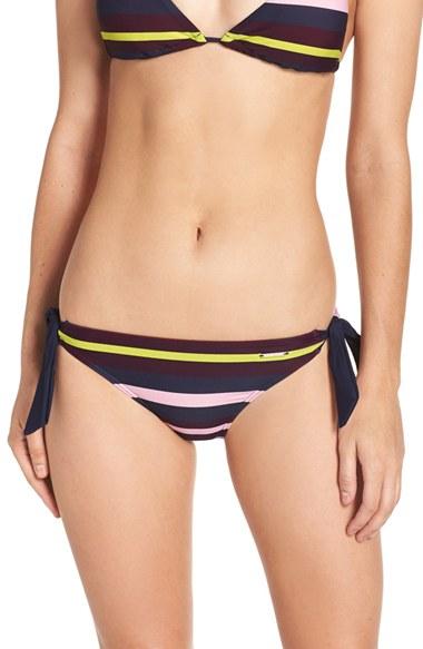 Women's Ted Baker London 'modern Stripe' Side Tie Bikini Bottoms