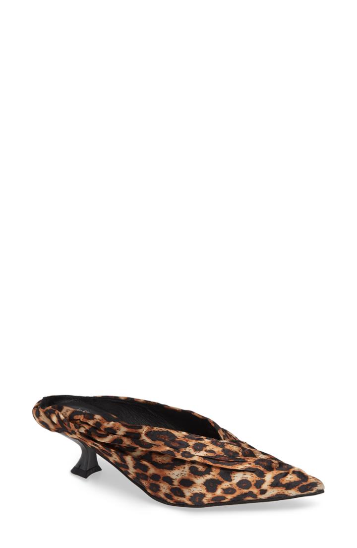 Women's Jeffrey Campbell Theresa Kitten Heel Mule .5 M - Brown