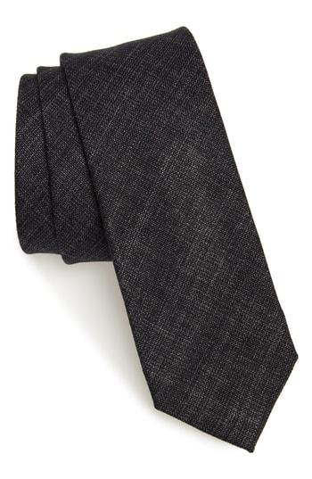 Men's Nordstrom Men's Shop Glencoe Solid Cotton Tie, Size - Grey