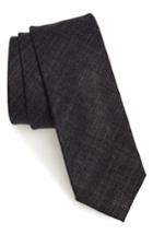Men's Nordstrom Men's Shop Glencoe Solid Cotton Tie, Size - Grey