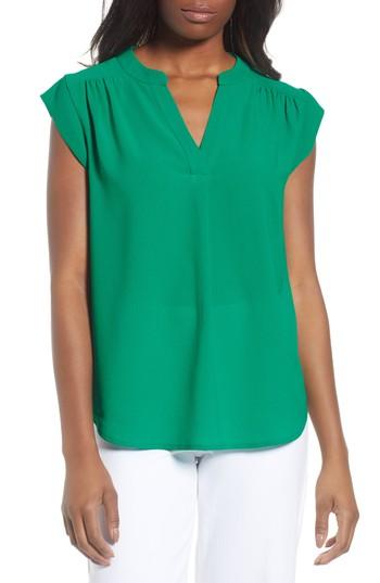 Women's Gibson Split Neck Top, Size - Green