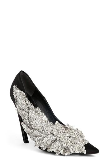 Women's Balenciaga Embellished Pointy Toe Pump Us / 36eu - Black