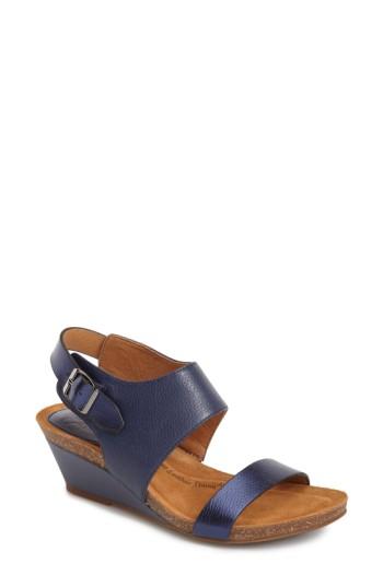Women's Sofft 'vanita' Leather Sandal W - Blue