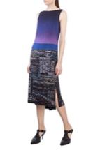 Women's Akris Punto Twilight Print Midi Dress - Purple