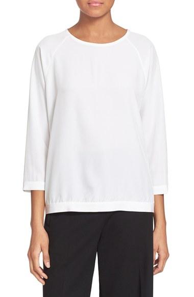 Women's Tibi Banded Silk Sweatshirt