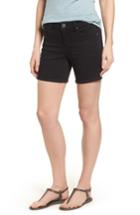 Women's Slink Jeans Side Vent Denim Shorts - Black