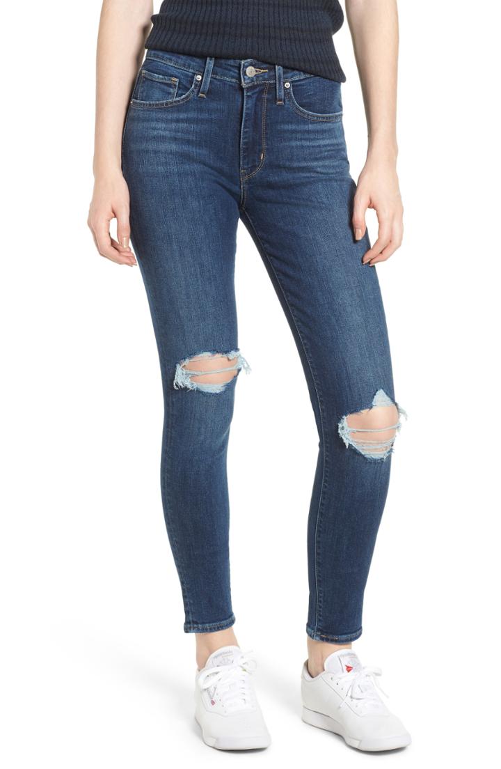 Women's Levi's 721(tm) Ripped High Waist Skinny Jeans