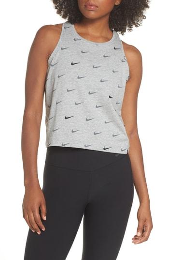 Women's Nike Sportswear Swoosh Crop Tank - Grey