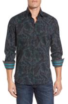 Men's Stone Rose Slim Fit Scale Fx Print Sport Shirt (m) - Blue