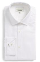 Men's Ted Baker London Catria Trim Fit Geometric Dress Shirt .5 34/35 - White