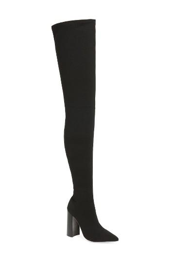 Women's Tony Bianco Dimity Thigh High Stretch Boot M - Black
