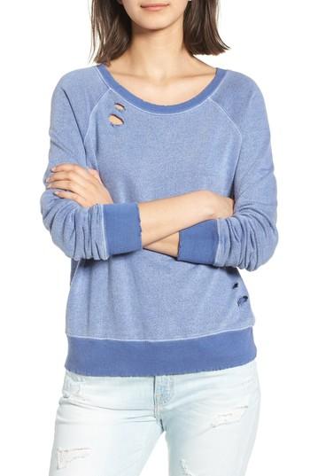 Women's N:philanthropy Belize Deconstructed Sweatshirt - Blue
