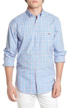 Men's Vineyard Vines Ferry Boat Plaid Tucker Classic Fit Sport Shirt - Blue