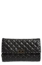 Valentino Garavani Rockstud Matelasse Quilted Leather Shoulder Bag - Black