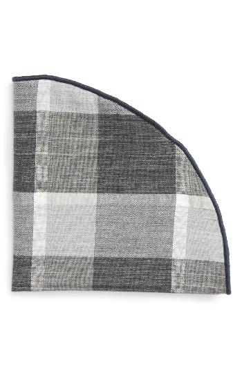 Men's Alexander Olch Plaid Pocket Round, Size - Grey