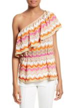 Women's M Missoni Metallic Knit One-shoulder Top