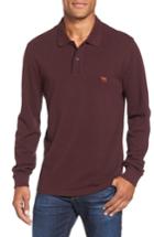 Men's Rodd & Gunn Long Sleeve Pique Polo, Size - Red