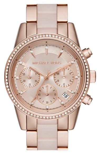 Women's Michael Kors 'ritz' Chronograph Bracelet Watch, 37mm