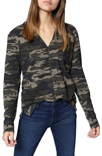 Women's Sanctuary Ives Long Sleeve Camo Tee - Green