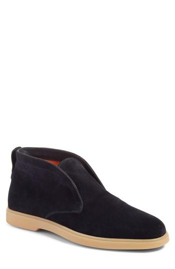 Men's Santoni Gus Laceless Chukka Boot .5 D - Blue