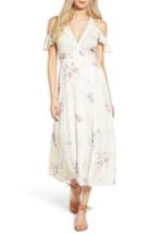 Women's Lush Floral Cold Shoulder Midi Dress - None
