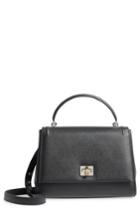 Serapian Milano Elena Leather Top Handle Satchel - Black