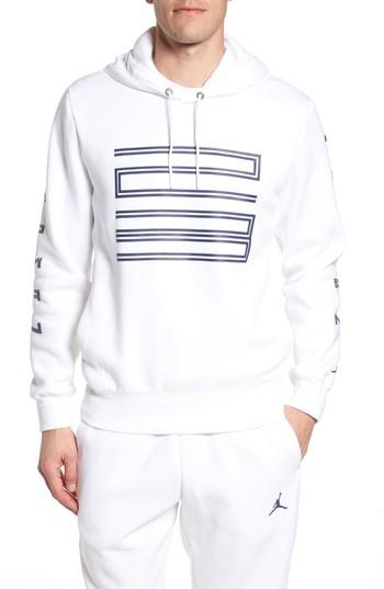 Men's Nike Jordan Sportswear Aj11 Hybrid Hoodie - White