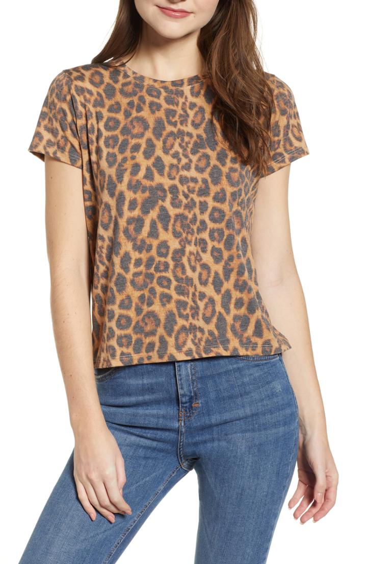 Women's Prince Peter Leopard Tee - Brown