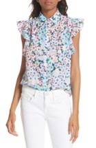 Women's Kate Spade New York Daisy Garden Ruffle Sleeve Top - Blue