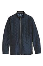Men's Ted Baker London Quilted Funnel Neck Jacket (l) - Blue