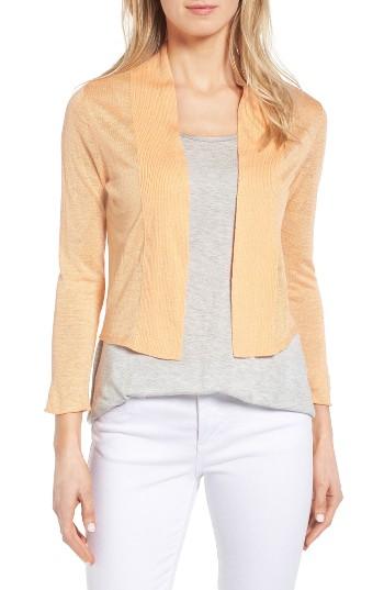 Women's Nic+zoe Daybreak Linen Blend Cardigan - Beige