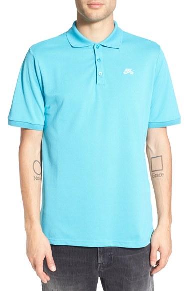 Men's Nike Sb Dri-fit Pique Polo, Size - Blue