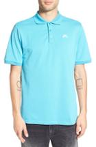 Men's Nike Sb Dri-fit Pique Polo, Size - Blue