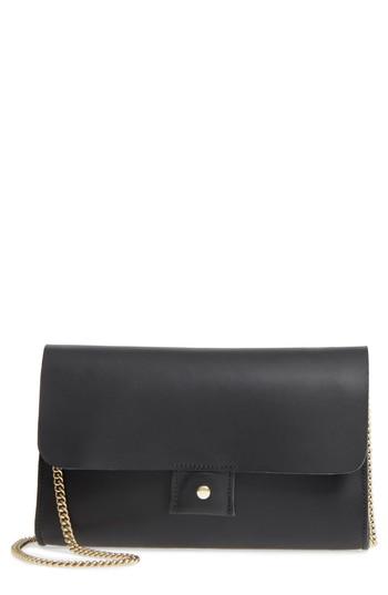 Clare V. Colette Maison Leather Crossbody Bag - Black