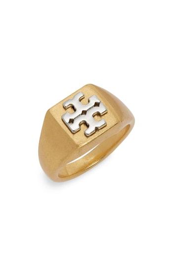 Women's Tory Burch Block-t Logo Ring