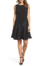 Women's Taylor Dresses Ruffle Hem Fit & Flare Dress - Black