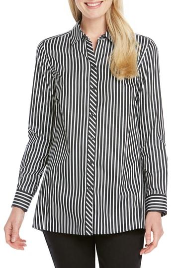 Women's Foxcroft Emilia Holiday Stripe Shirt