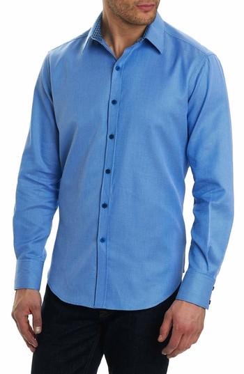 Men's Robert Graham Jobson Classic Fit Sport Shirt - Blue