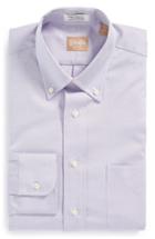 Men's Gitman Regular Fit Pinpoint Cotton Oxford Button Down Dress Shirt .5 - 36 - Purple