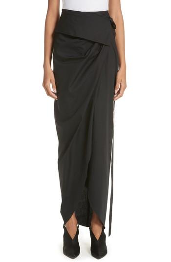 Women's A.w.a.k.e. High Waist Wrap Skirt Us / 34 Fr - Black