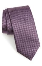 Men's Canali Solid Silk Tie, Size X-long - Purple