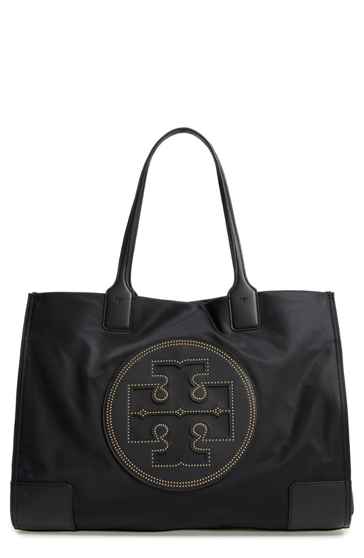 Tory Burch Ella Stud Tote - Black