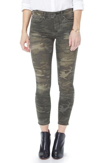 Women's Nydj Ami Camo Ankle Skinny Jeans - Green